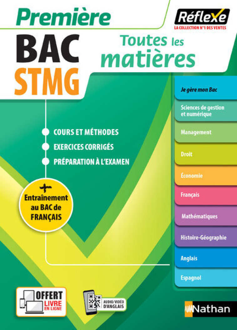 TOUTES LES MATIERES 1ERE STMG ED 2023 - CARNAT/DELAROCQUE - NATHAN