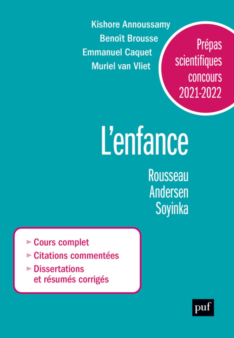 L'ENFANCE PREPAS SCIENTIFIQUES CONCOURS 2021-2022 - CAQUET/ANNOUSSAMY - PUF