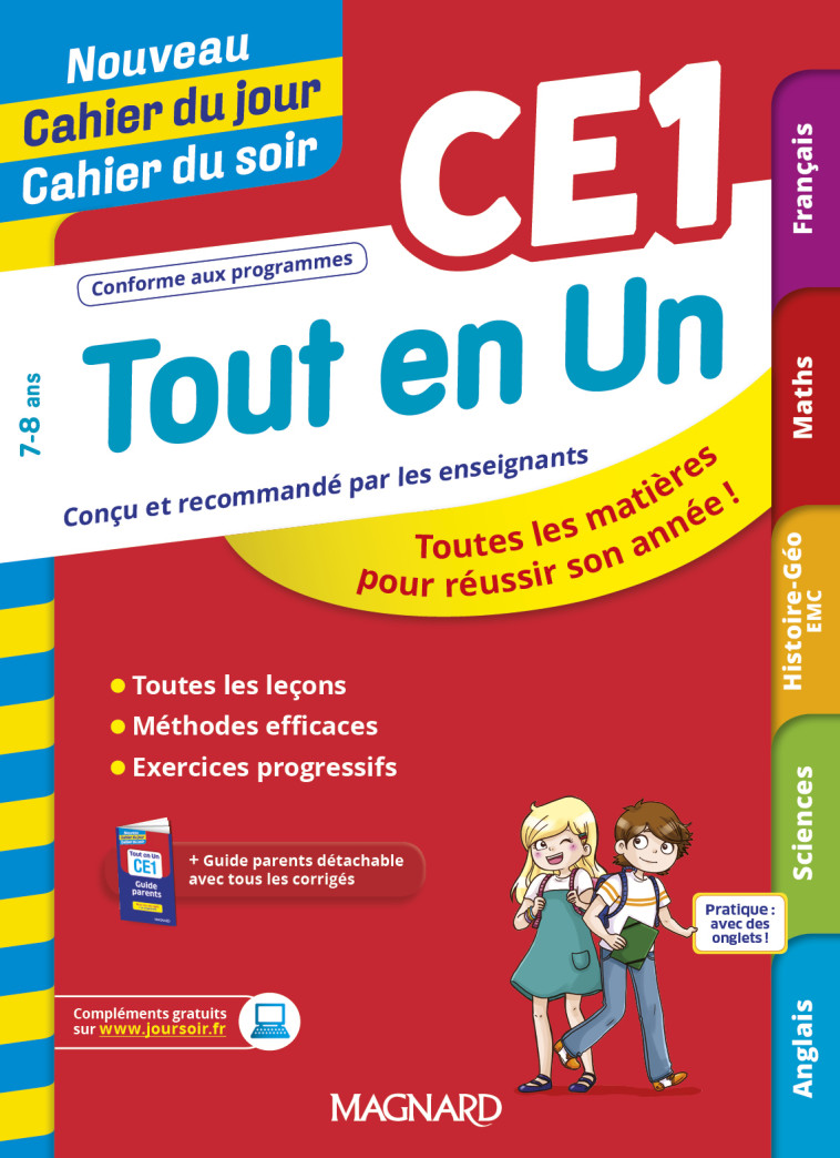 NOUVEAU CAHIER DU JOUR CAHIER DU SOIR TOUT EN UN CE1 - SEMENADISSE/NASROUNE - MAGNARD