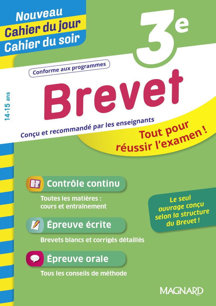 BREVET 3E - NOUVEAU CAHIER DU JOUR CAHIER D U SOIR - RANDANNE/BENITAH - MAGNARD