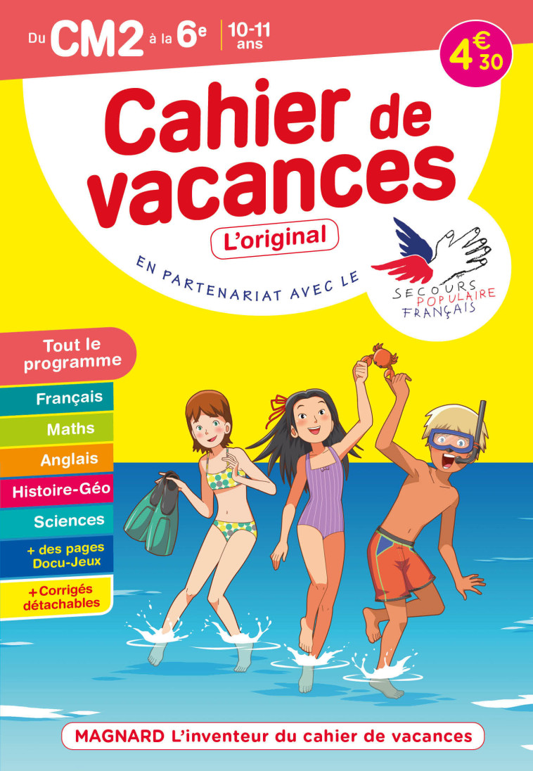 CAHIER DE VACANCES CM2 VERS 6E 2021 - SEMENADISSE BERNARD - MAGNARD