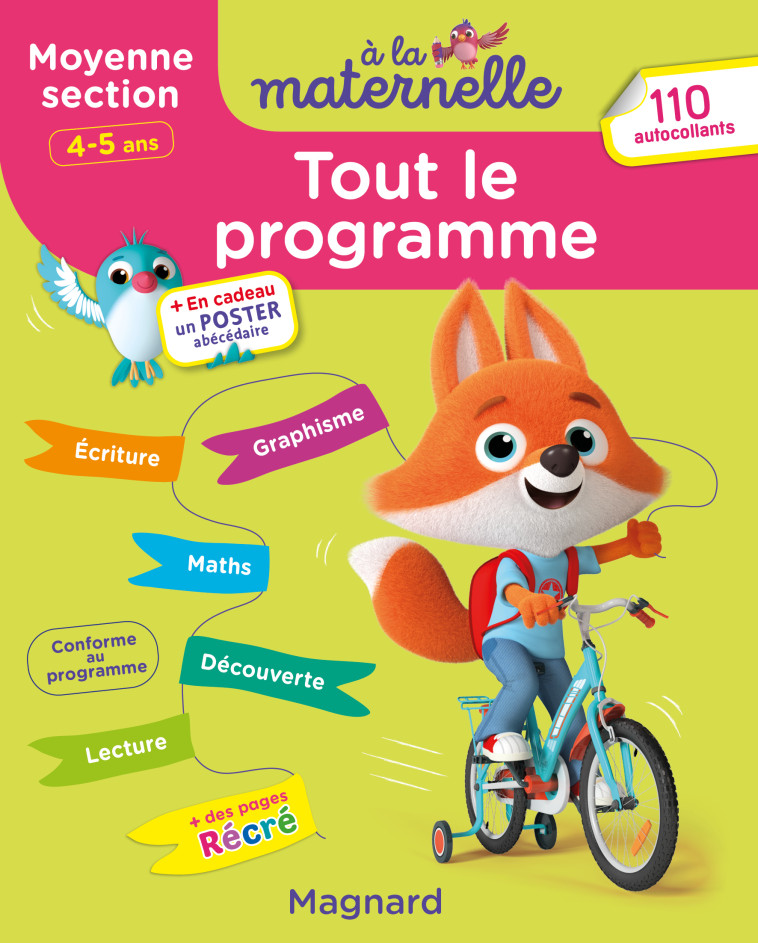 TOUT LE PROGRAMME MOYENNE SECTION 4-5 ANS - A LA MATERNELLE - TOUS LES APPRENTISSAGES DE MOYENNE SEC - BROSSIER MICHELE - MAGNARD