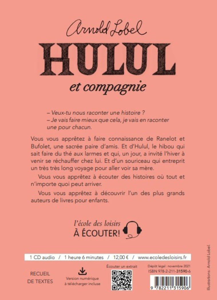 HULUL ET COMPAGNIE - 15 HISTOIRES A ECOUTER - LOBEL ARNOLD - EDL