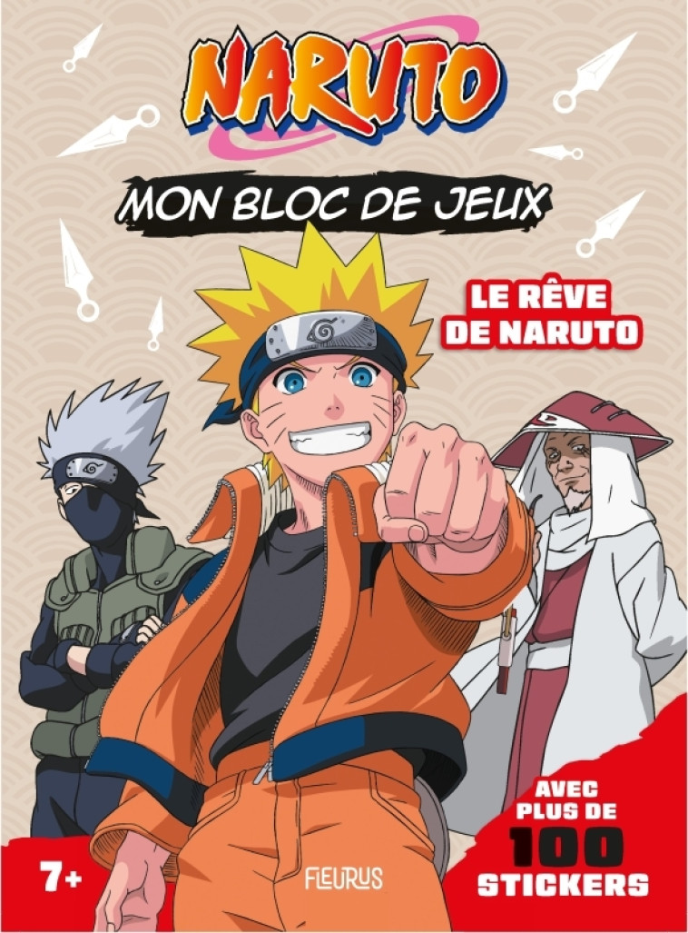 MON BLOC DE JEUX NARUTO - LE REVE DE NARUTO - MICHEL TRAN ADELINE - FLEURUS