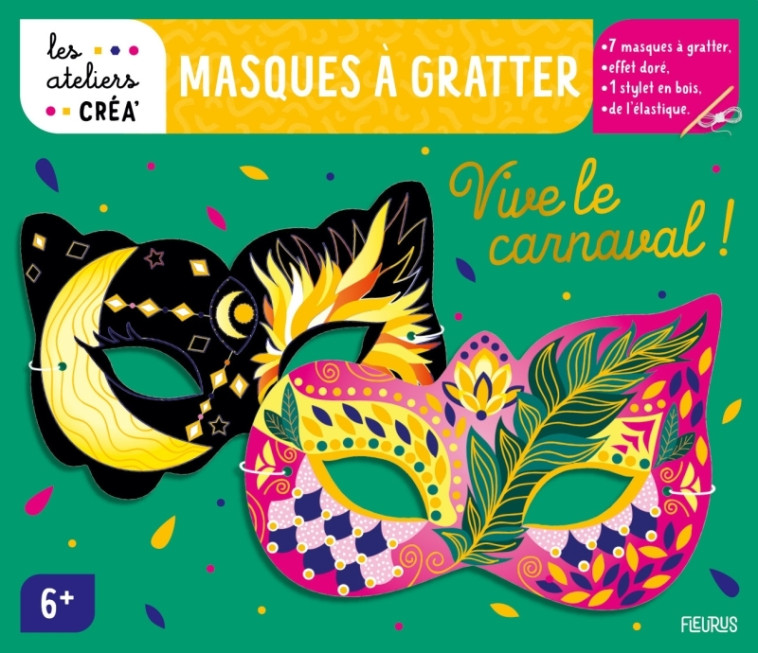 MASQUES A GRATTER  VIVE LE CARNAVAL ! - SOLENNE ET THOMAS - FLEURUS