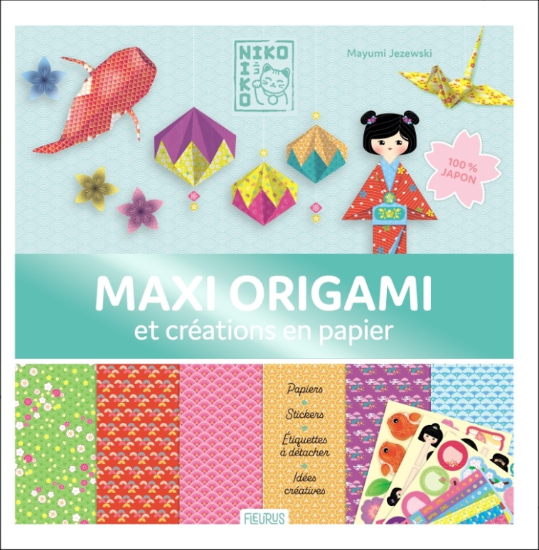 MAXI ORIGAMI ET CREATIONS EN PAPIER - NIKO-NIKO - JEZEWSKI MAYUMI - FLEURUS