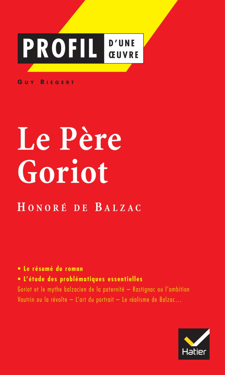 LE PERE GORIOT - RIEGERT GUY - HATIER