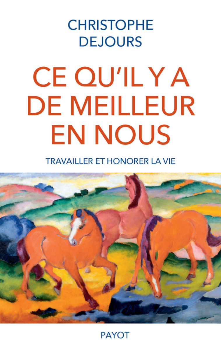 CE QU'IL Y A DE MEILLEUR EN NOUS - TRAVAILL ER ET HONORER LA VIE - DEJOURS CHRISTOPHE - PAYOT