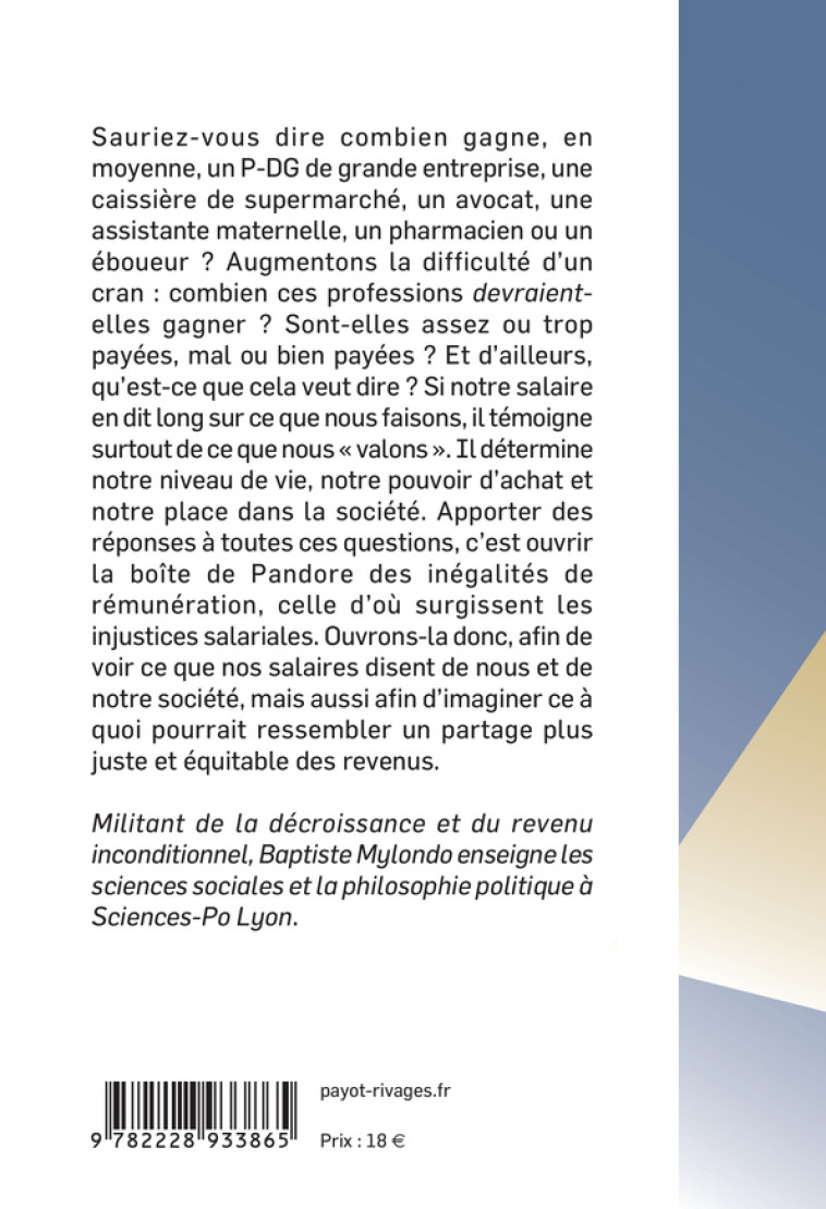 CE QUE NOS SALAIRES DISENT DE NOUS - MYLONDO BAPTISTE - PAYOT