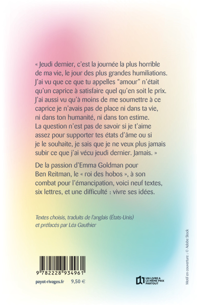 LETTRES A L'AMANT - GOLDMAN - PAYOT