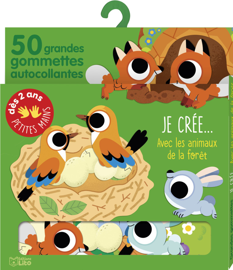 JE CRÉE... AVEC LES ANIMAUX DE LA FORET 50 GOMMETTES 2 ANS - XXX - LITO