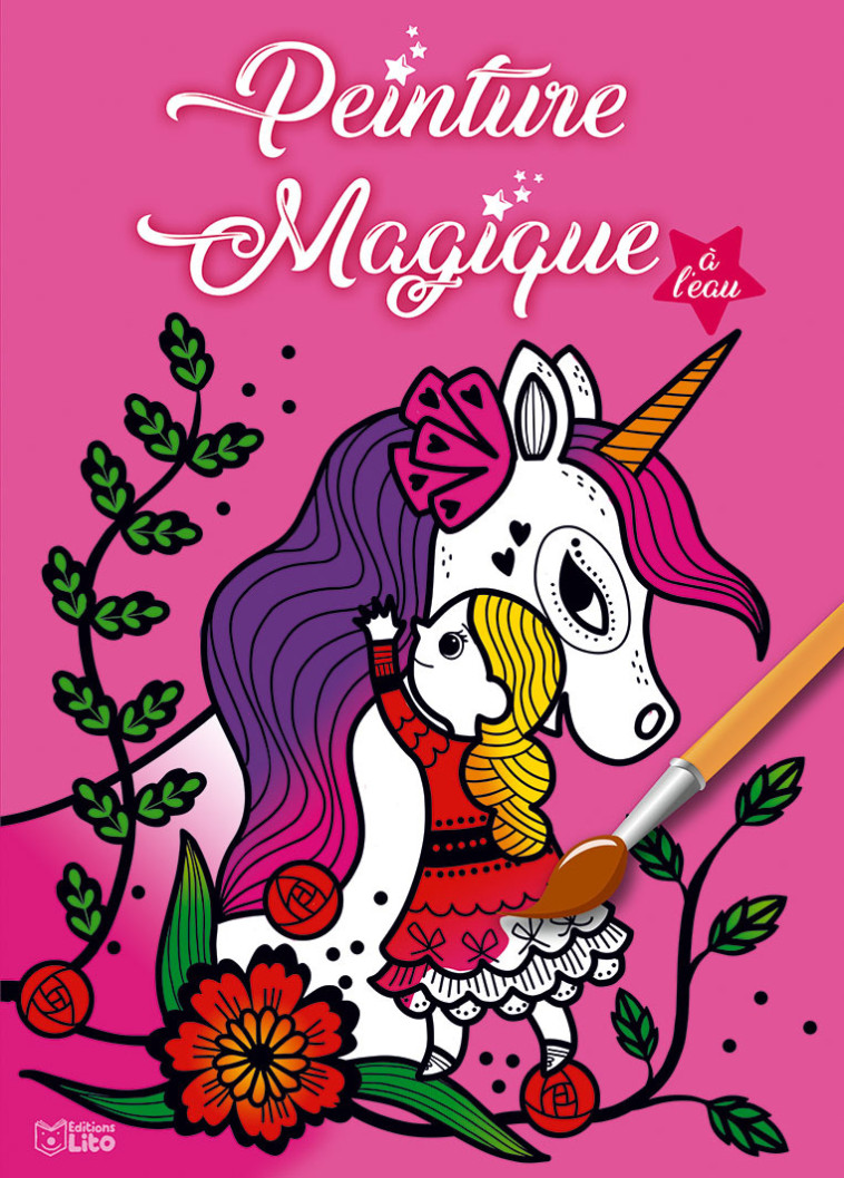 PEINTURE MAGIQUE GRAND FORMAT LICORNE - XXX - LITO