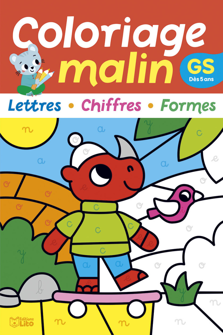 COLORIAGE MALIN GS LETTRES CHIFFRES FORMES - JACQUE - LITO