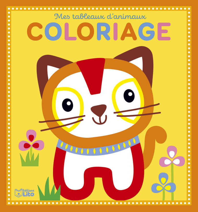 COLORIAGE TABLEAUX D'ANIMAUX LE CHAT DES 3 ANS - XXX - LITO