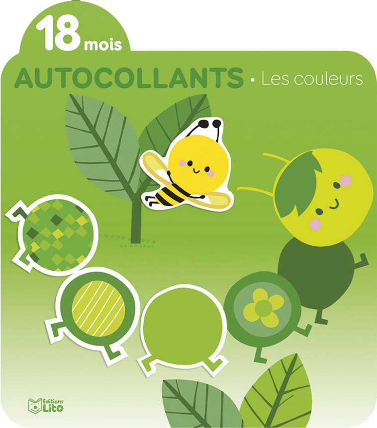 AUTOCOLLANTS 18 MOIS LES COULEURS - CHENILLES - XXX - LITO