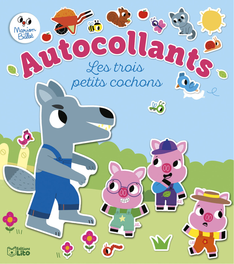 AUTOCOLLANTS - LES TROIS PETIT COCHONS - BILLET - LITO