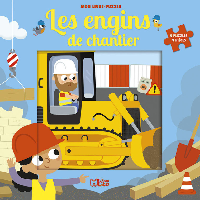 LES ENGINS DE CHANTIER 9 PIECES - XXX - LITO