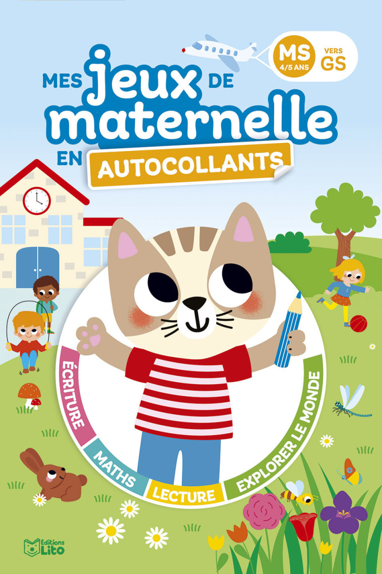 JEUX DE MATERNELLE  EN AUTOCOLLANTS MOYENNE SECTION - LORHO - LITO