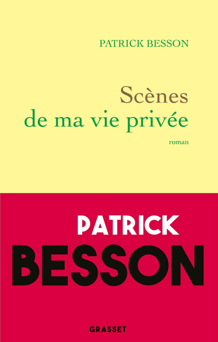 SCENES DE MA VIE PRIVEE - BESSON PATRICK - GRASSET