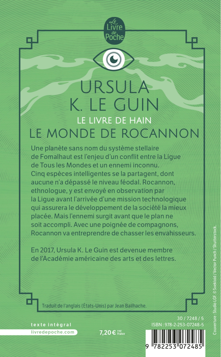 LE MONDE DE ROCANNON - LE GUIN URSULA - LGF