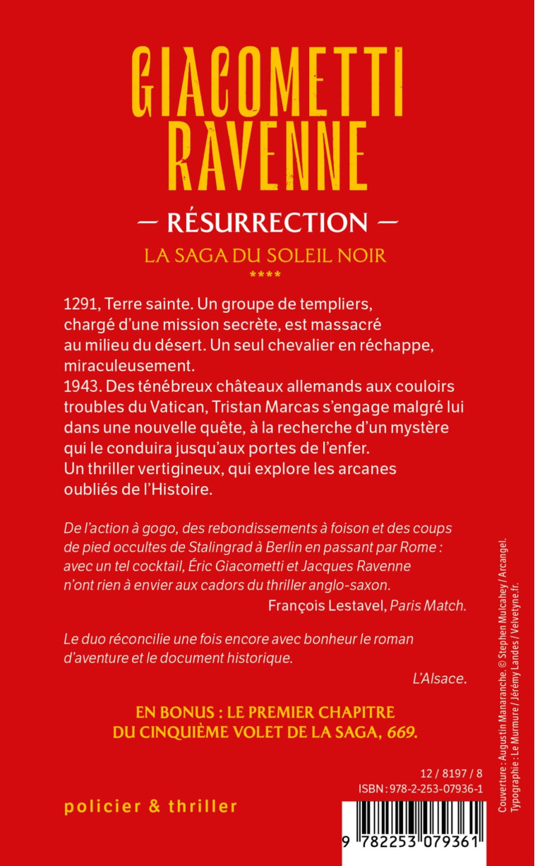 LA SAGA SOLEIL NOIR - T04 - RESURRECTION - GIACOMETTI/RAVENNE - LGF