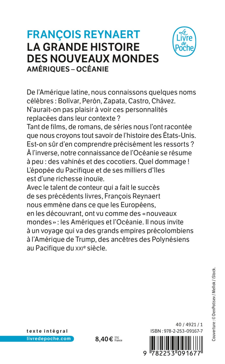 LA GRANDE HISTOIRE DES NOUVEAUX MONDES - REYNAERT FRANCOIS - LGF