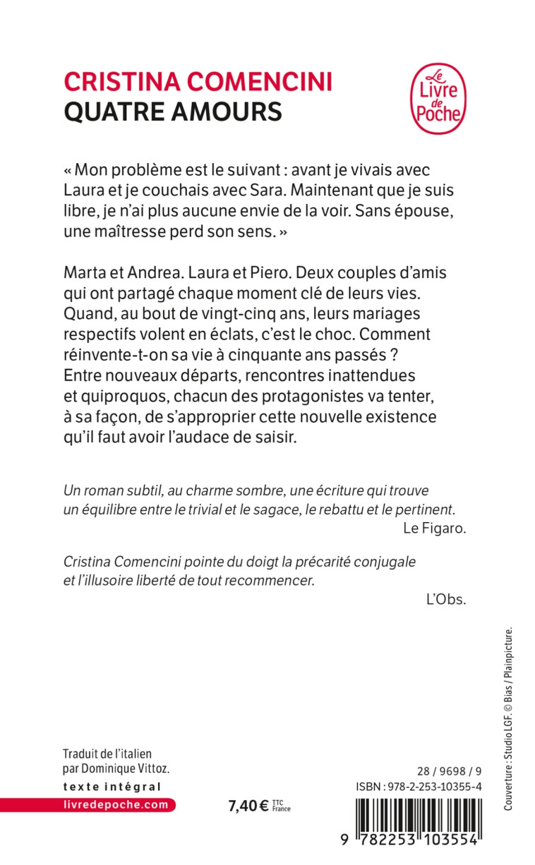 QUATRE AMOURS - COMENCINI CRISTINA - LGF