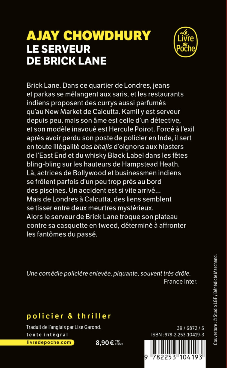 LE SERVEUR DE BRICK LANE - CHOWDHURY AJAY - LGF