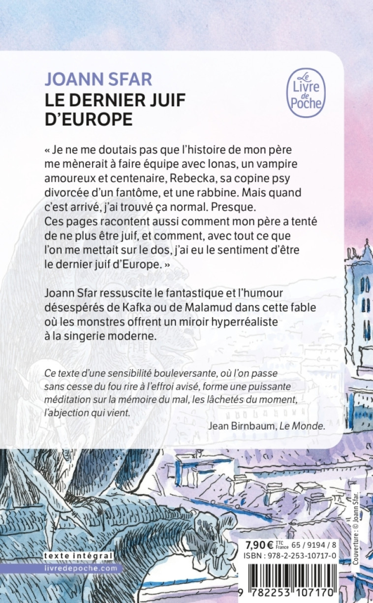 LE DERNIER JUIF D'EUROPE - SFAR JOANN - LGF