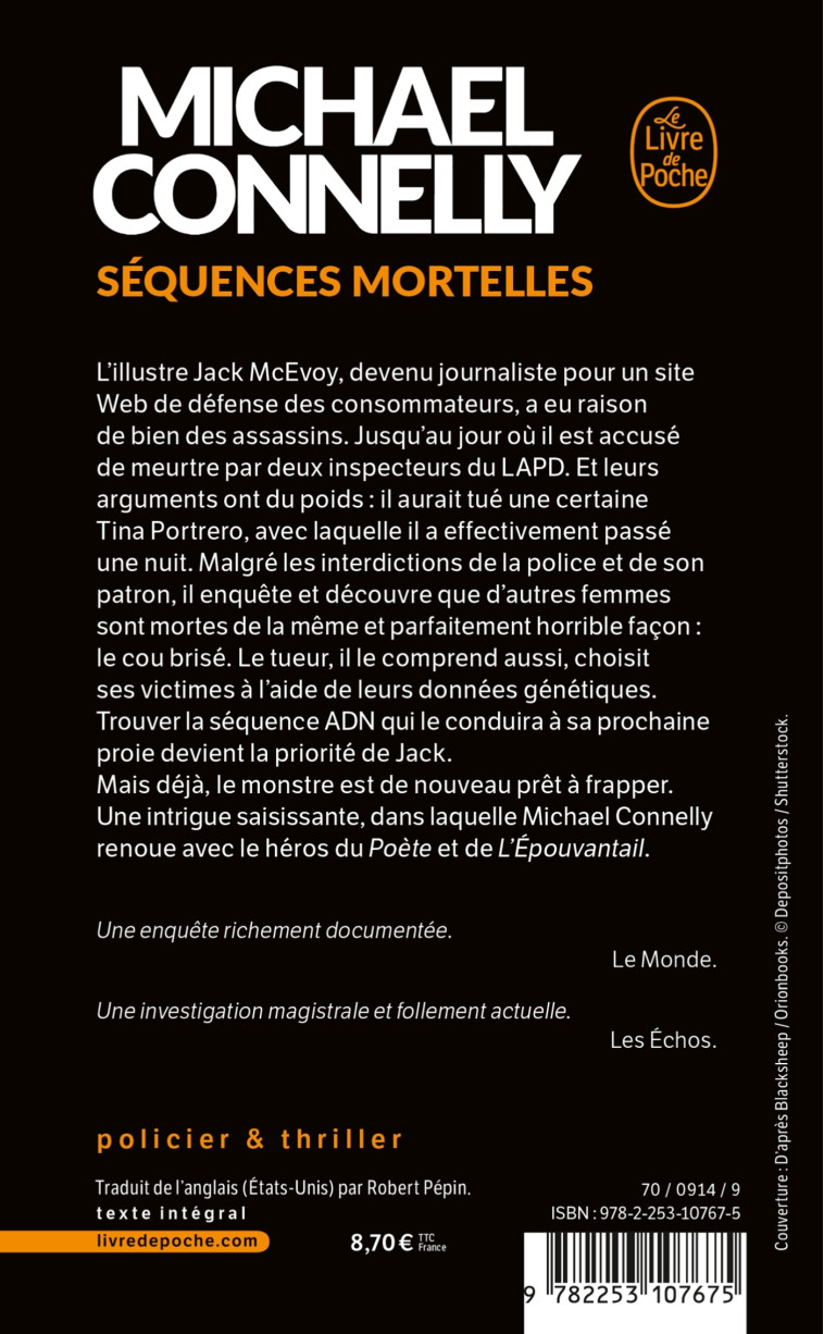 SEQUENCES MORTELLES - CONNELLY MICHAEL - LGF