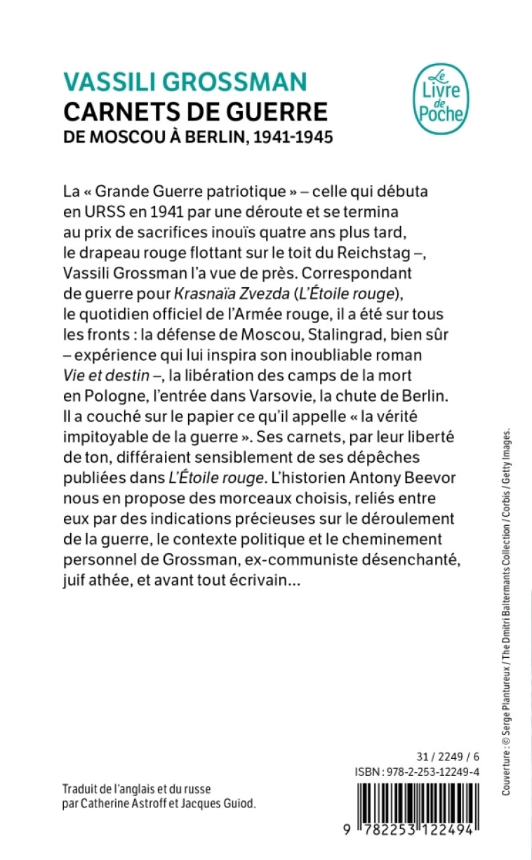 CARNETS DE GUERRE - GROSSMAN VASSILI - LGF