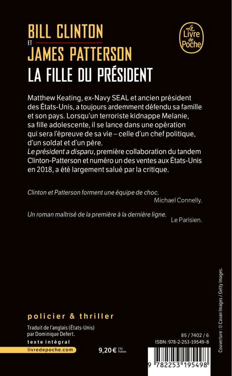 LA FILLE DU PRESIDENT - CLINTON/PATTERSON - LGF