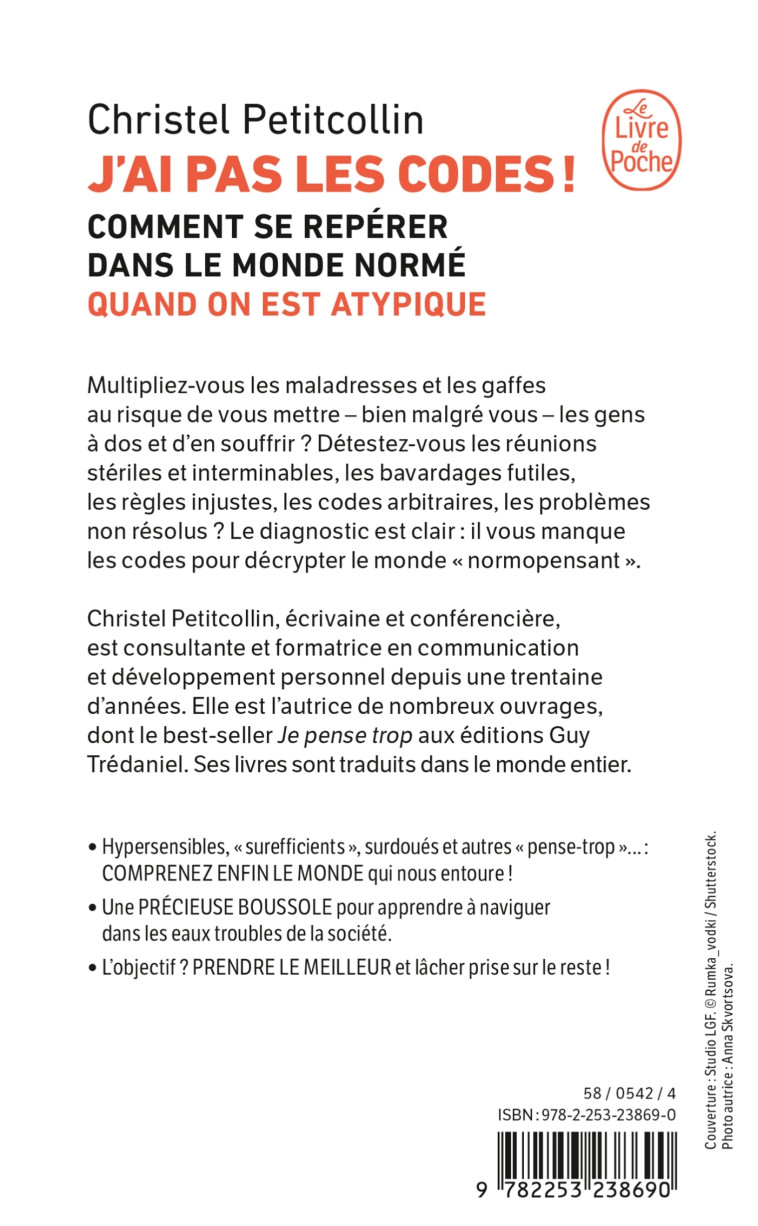 J'AI PAS LES CODES ! COMMENT SE REPERER DANS LE MONDE NORME QUAND ON EST ATYPIQUE - PETITCOLLIN CHRISTEL - LGF