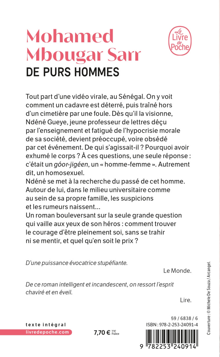 DE PURS HOMMES - MBOUGAR SARR M. - LGF