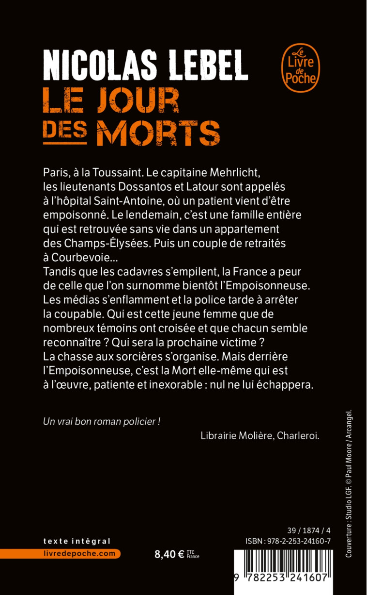 LE JOUR DES MORTS - LEBEL NICOLAS - LGF