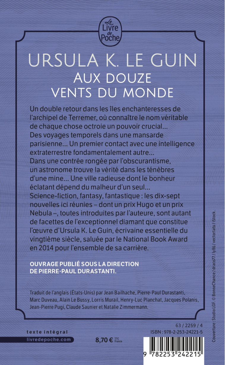 AUX DOUZE VENTS DU MONDE - LE GUIN URSULA - LGF