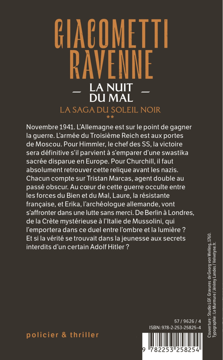 LA NUIT DU MAL (LA SAGA SOLEIL NOIR, TOME 2) - GIACOMETTI/RAVENNE - LGF