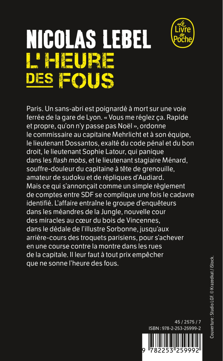 L'HEURE DES FOUS - LEBEL NICOLAS - LGF