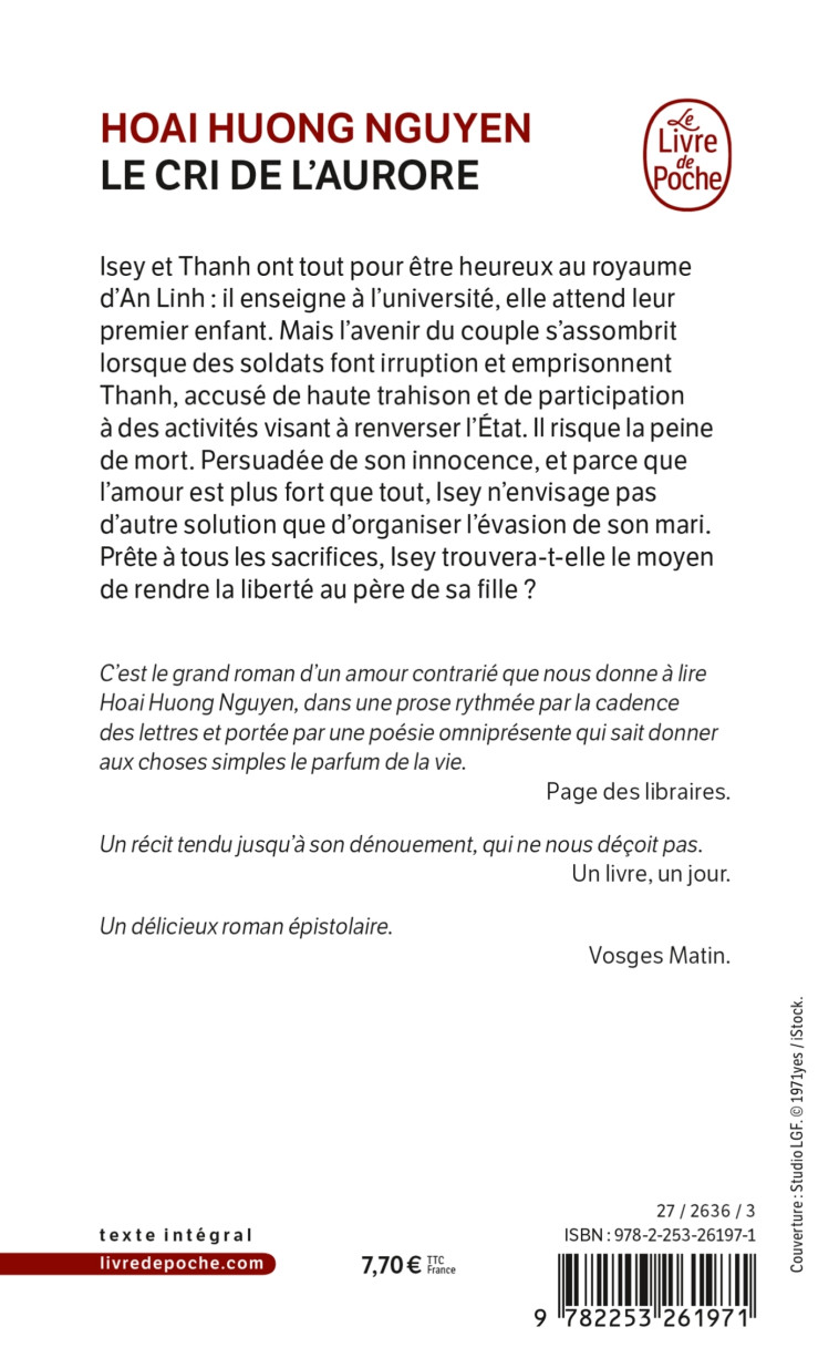 LE CRI DE L'AURORE - HOAI HUONG NGUYEN - LGF