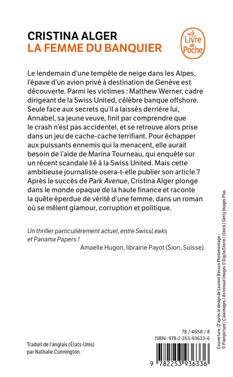 LA FEMME DU BANQUIER - ALGER CRISTINA - LGF