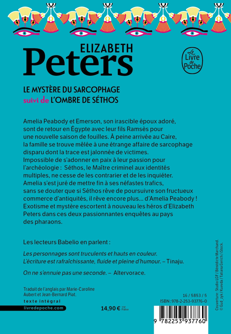 LE MYSTERE DU SARCOPHAGE SUIVI DE L'OMBRE DE SETHOS - PETERS ELIZABETH - LGF