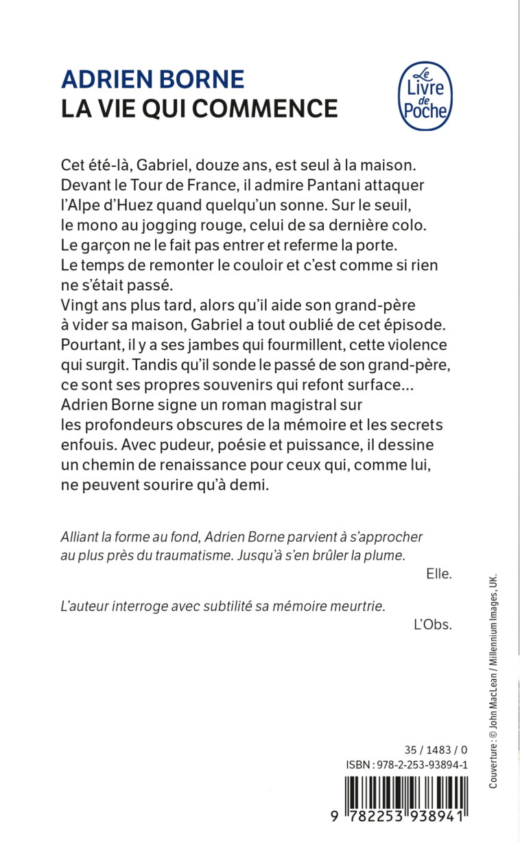 LA VIE QUI COMMENCE - BORNE ADRIEN - LGF