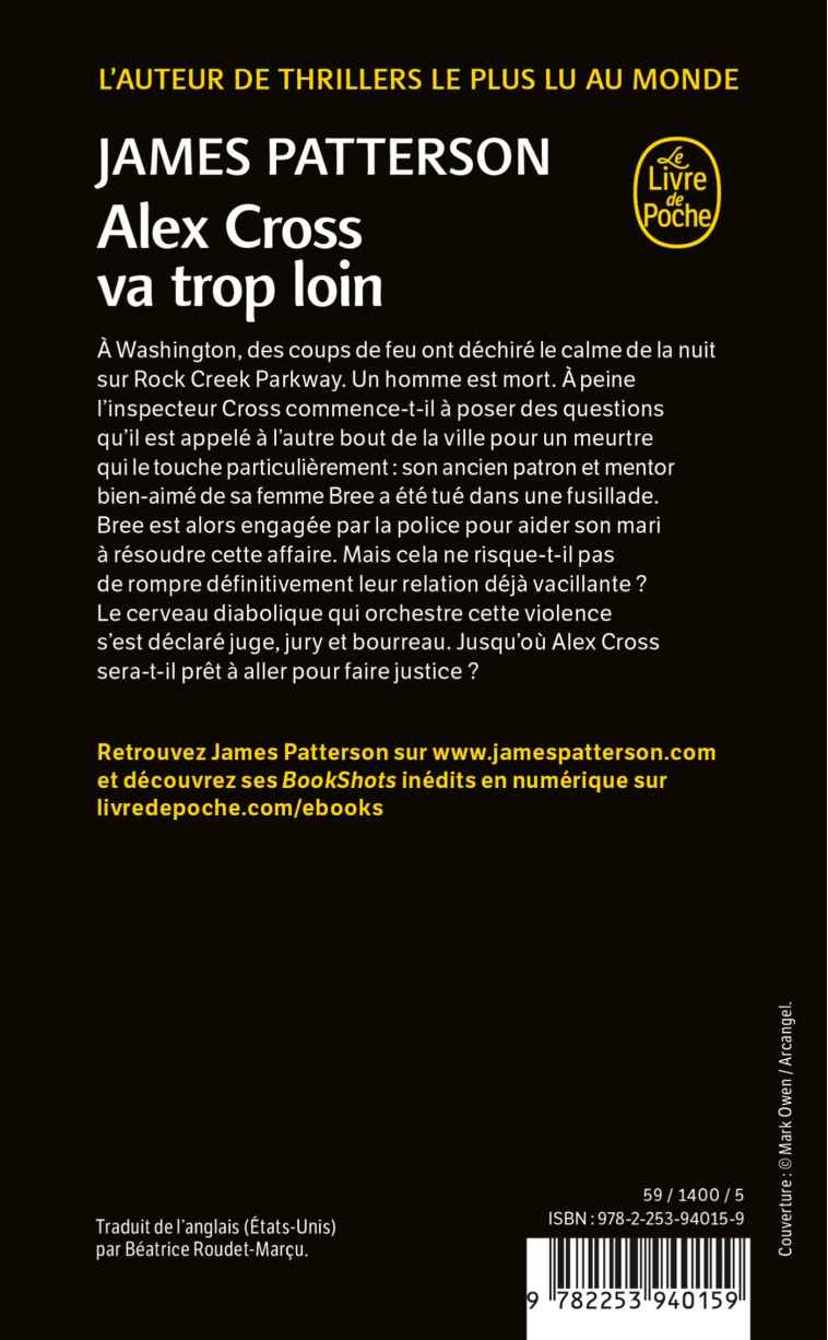 ALEX CROSS VA TROP LOIN - PATTERSON JAMES - LGF