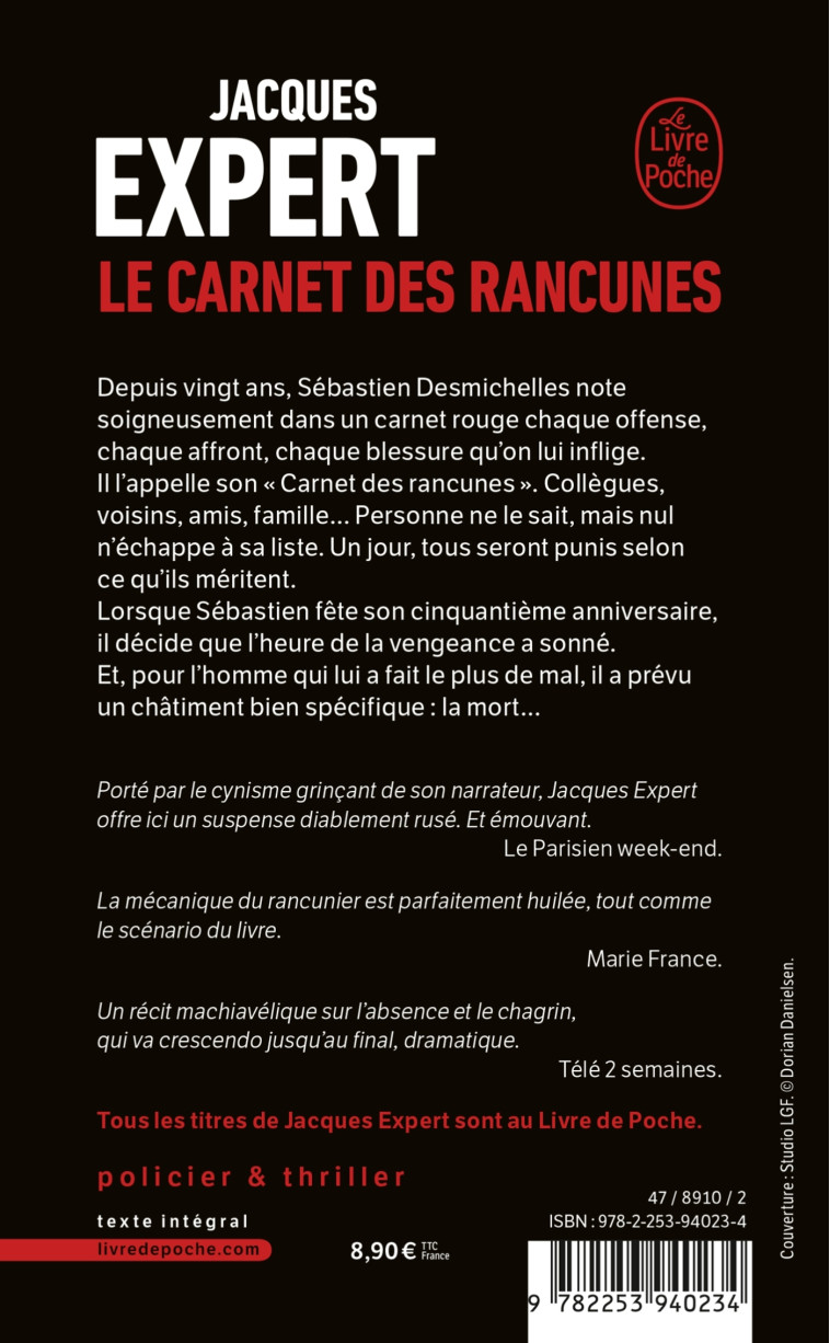 LE CARNET DES RANCUNES - EXPERT JACQUES - LGF