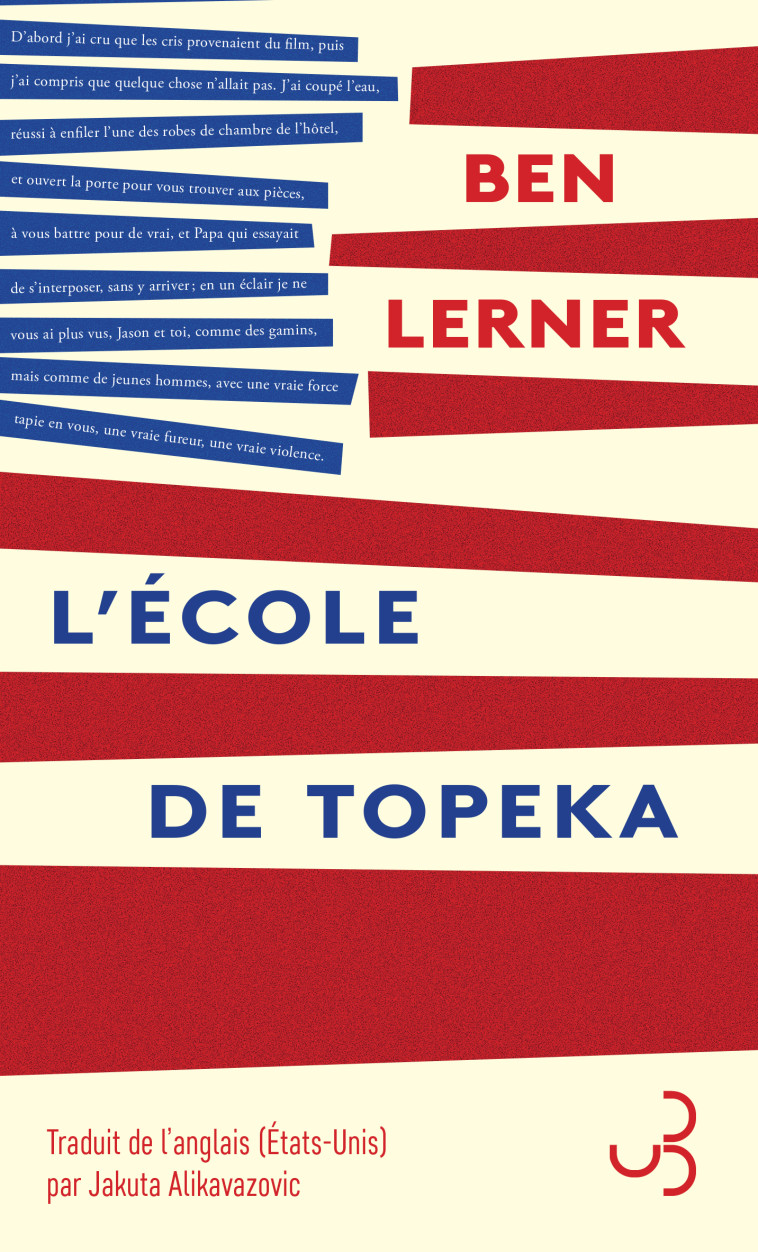 L'ECOLE DE TOPEKA - LERNER BEN - BOURGOIS