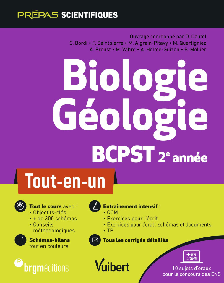 BIOLOGIE-GEOLOGIE BCPST 2E ANNEE - TOUT-EN-UN - DAUTEL/BORDI/BOGGIO - VUIBERT