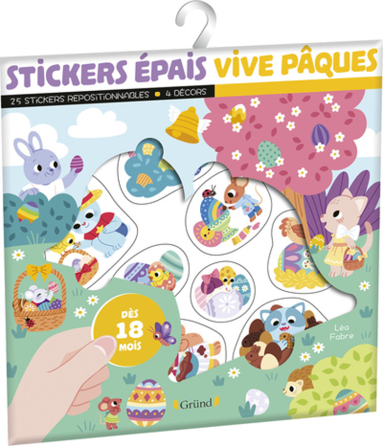 STICKERS EPAIS - VIVE PAQUES - FABRE LEA - GRUND