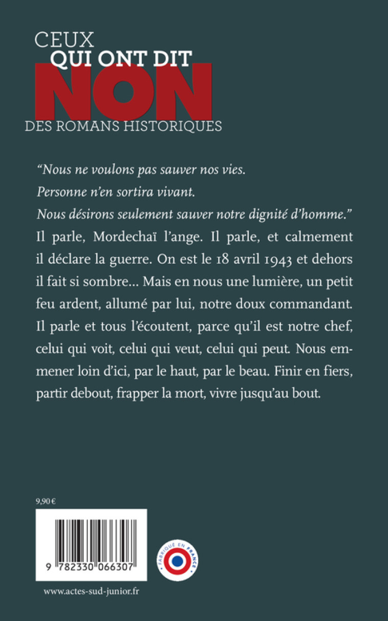 MORDECHAI ANIELEWICZ : NON AU DESESPOIR - HAUSFATER RACHEL - ACTES SUD