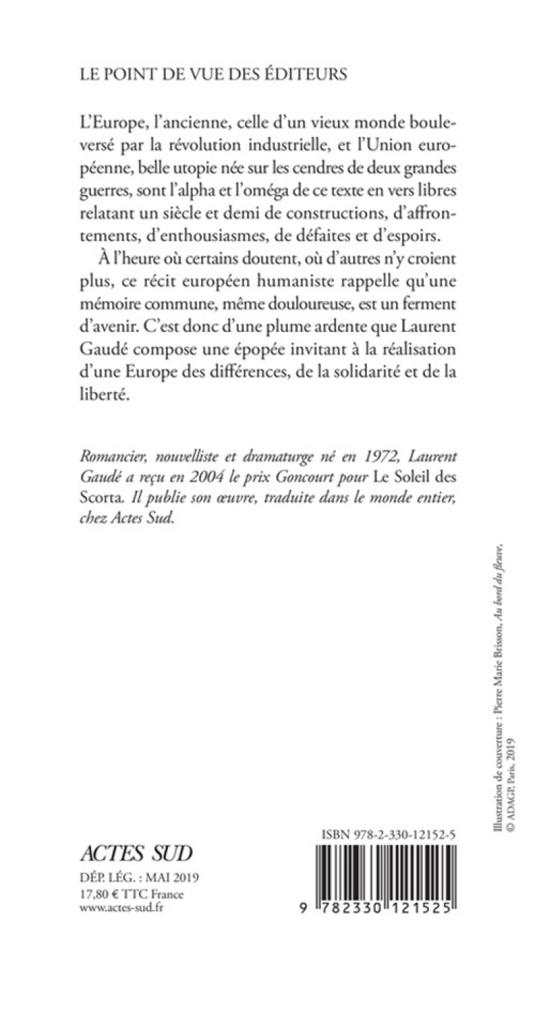 NOUS, L'EUROPE - BANQUET DES PEUPLES - GAUDE LAURENT - ACTES SUD