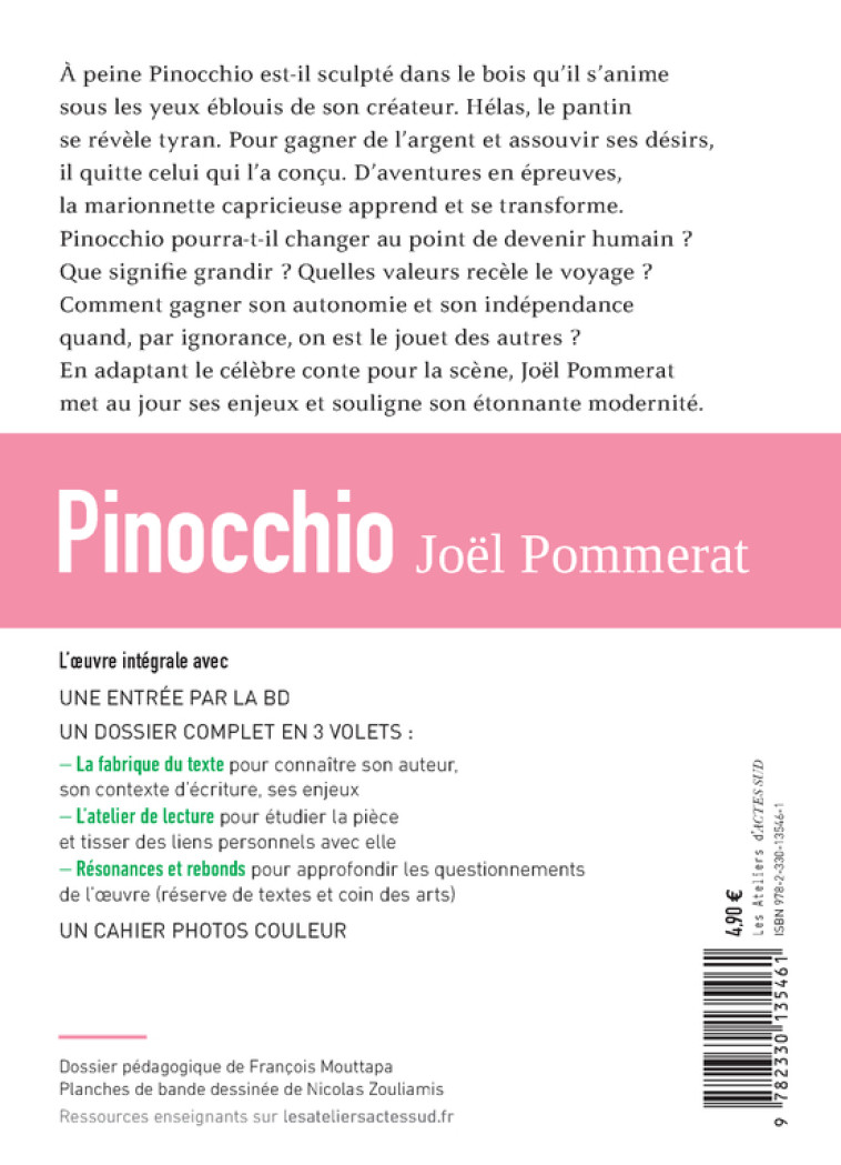 PINOCCHIO - POMMERAT/MOUTTAPA - ACTES SUD